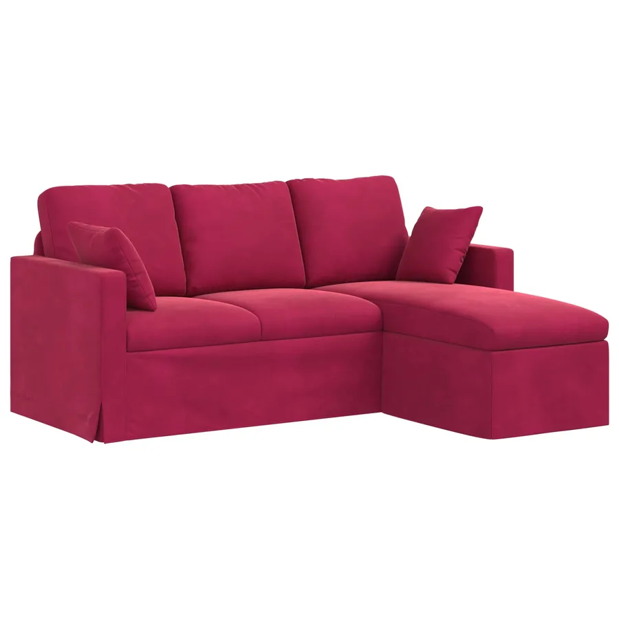 Canapé Bordeaux 178 x 134 x 80 cm Velours - 2