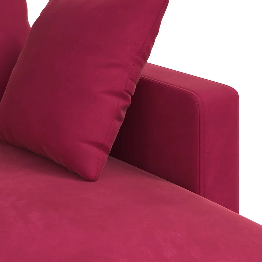 Canapé Bordeaux 178 x 134 x 80 cm Velours - 7