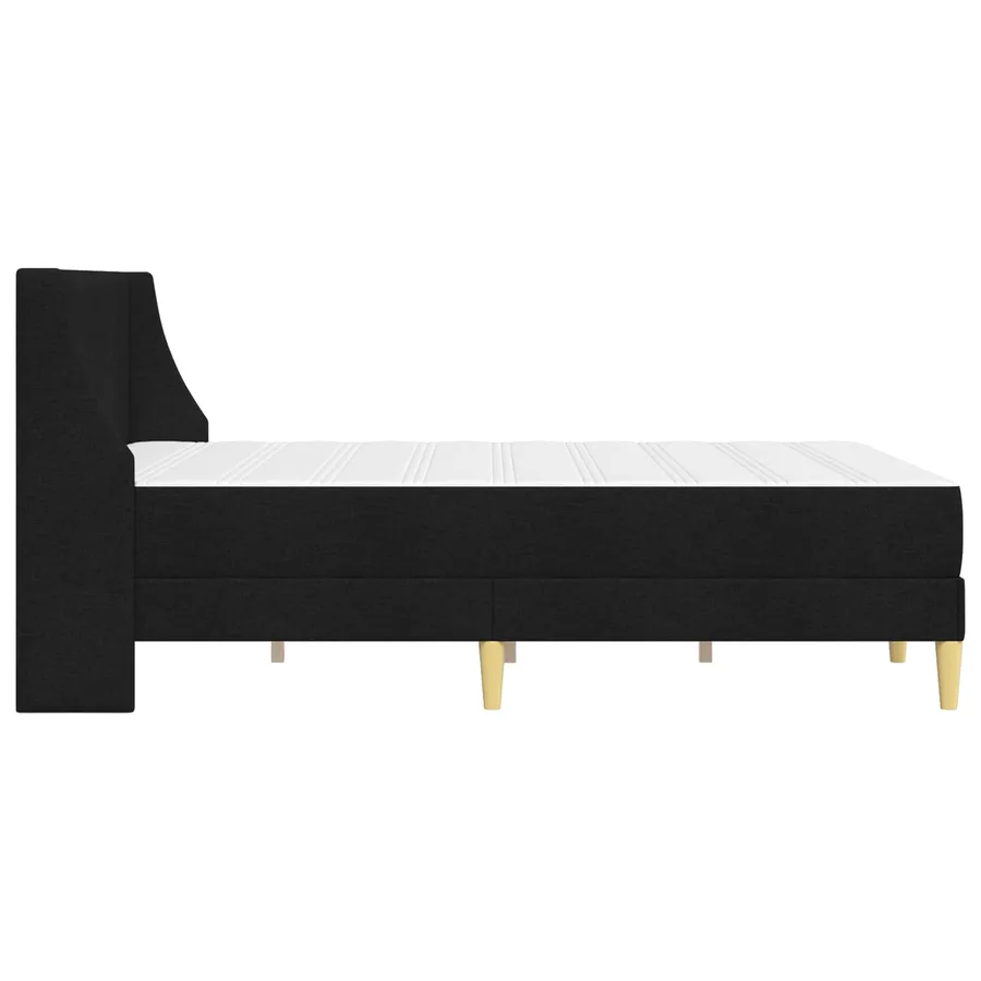 Cadre de lit avec matelas Noir 120 x 190 cm Polyester - 7