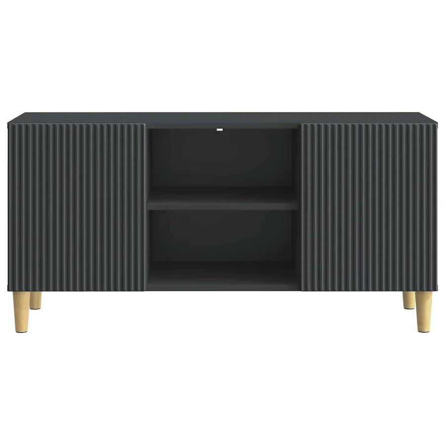 Meuble TV Noir 102 x 34,5 x 50 cm Bois d'ingénierie - 6