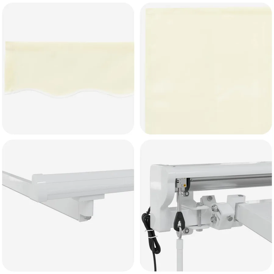 Auvent rétractable électrique Crème et Blanc 4 x 2 m - 9
