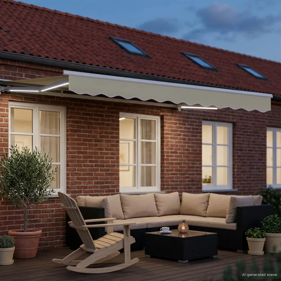 Auvent rétractable électrique Crème et Blanc 3,5 x 2 m - 3