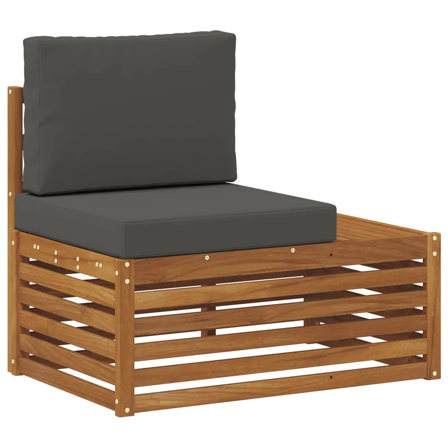 Ensemble de canapés d'extérieur Naturel et Anthracite - 6