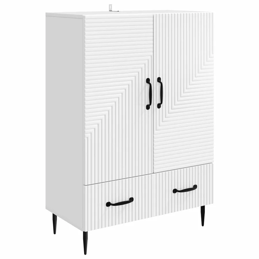 Buffet Blanc 66 x 34,5 x 95 cm Bois d'ingénierie - 2