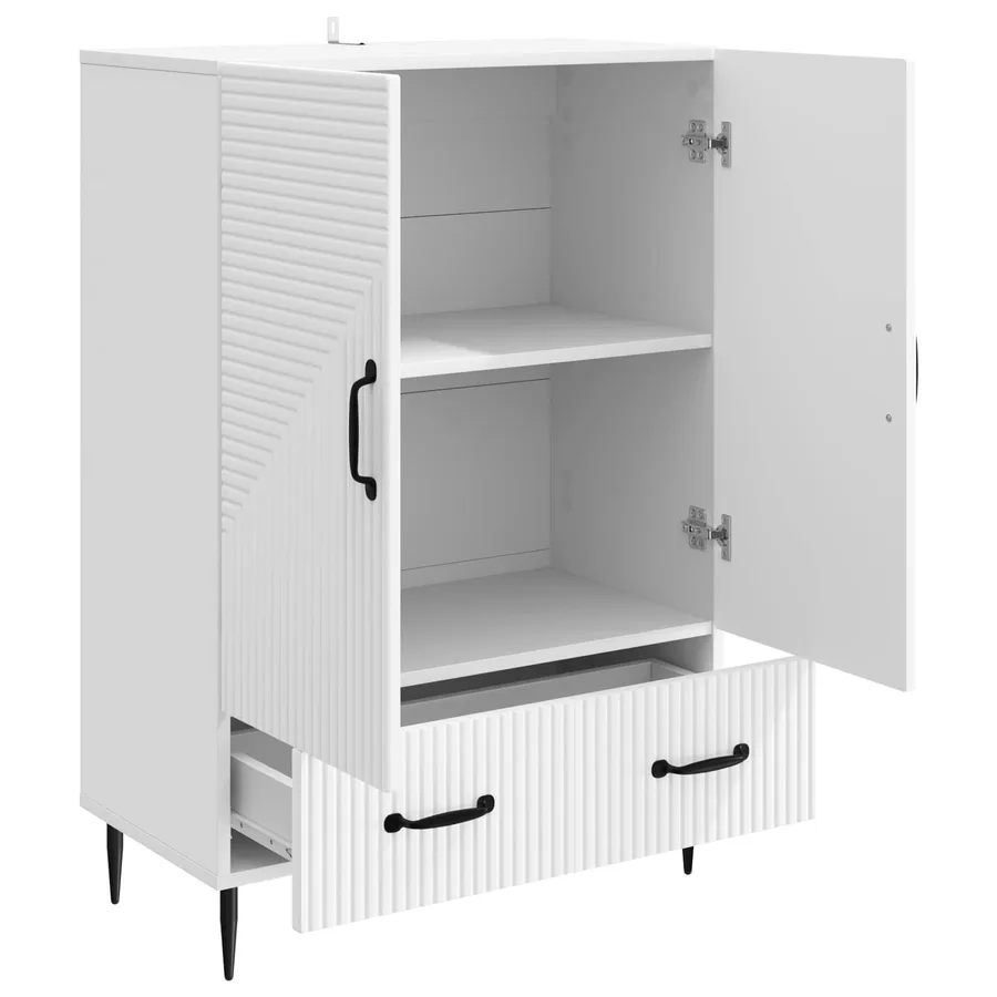 Buffet Blanc 66 x 34,5 x 95 cm Bois d'ingénierie - 4