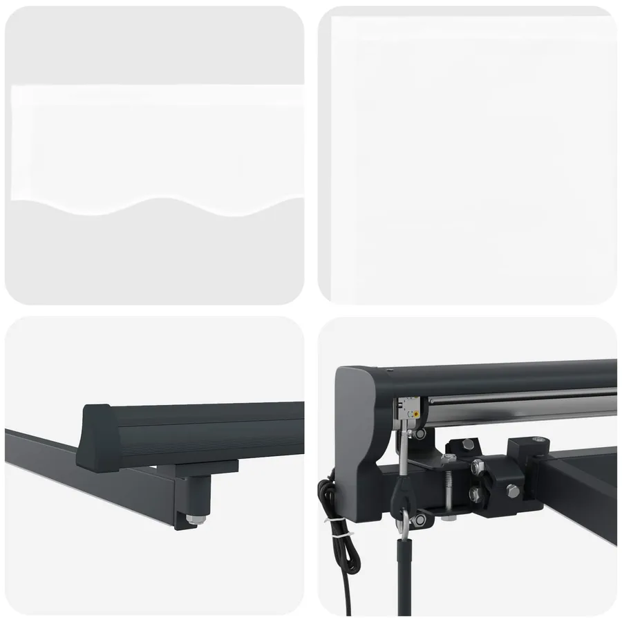 Auvent rétractable électrique Blanc 4 × 3 m - 9