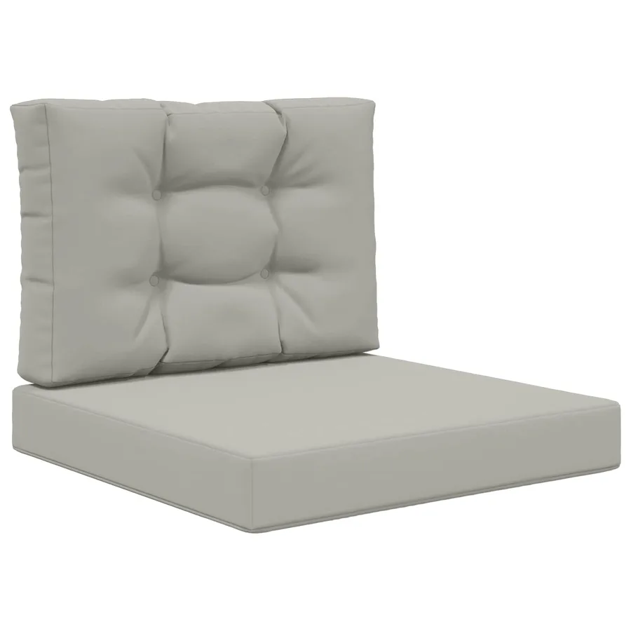Coussin de canapé d'extérieur 2 pcs Gris Polyester - 2