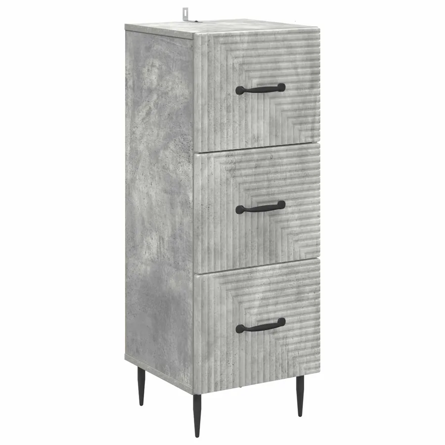 Armoire à tiroirs Gris béton 33 x 34,5 x 89,5 cm - 2