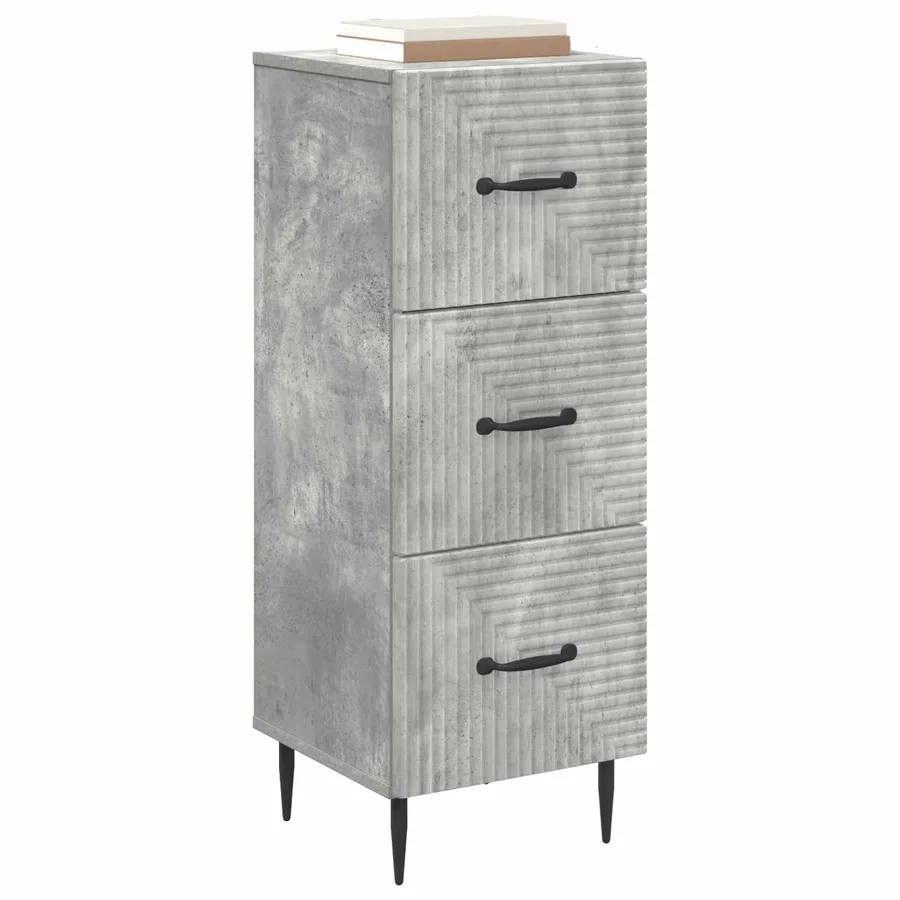 Armoire à tiroirs Gris béton 33 x 34,5 x 89,5 cm - 3