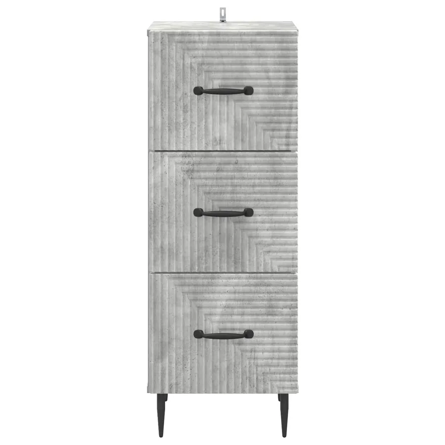 Armoire à tiroirs Gris béton 33 x 34,5 x 89,5 cm - 6