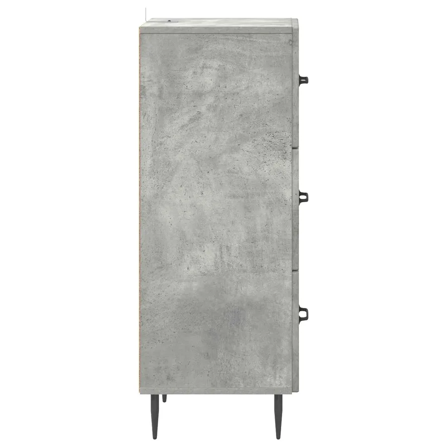 Armoire à tiroirs Gris béton 33 x 34,5 x 89,5 cm - 7
