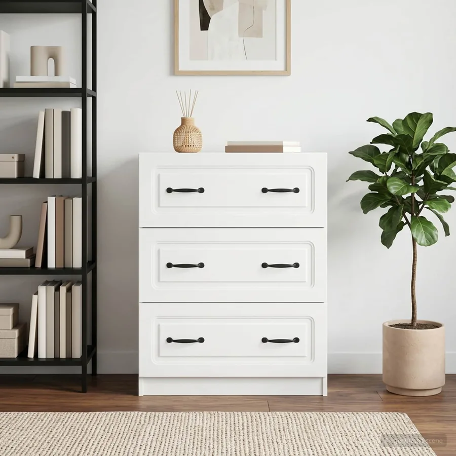 Armoire à tiroirs Blanc 66 x 34,5 x 87 cm Bois d'ingénierie