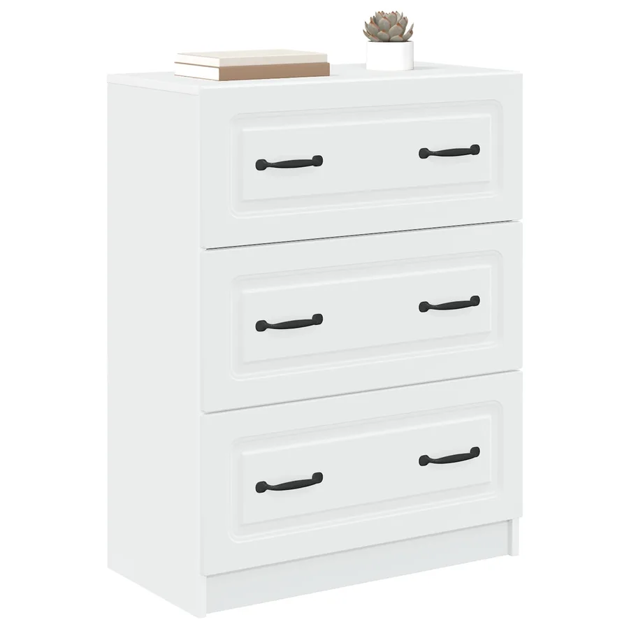 Armoire à tiroirs Blanc 66 x 34,5 x 87 cm Bois d'ingénierie - 3