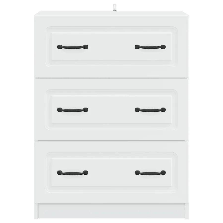 Armoire à tiroirs Blanc 66 x 34,5 x 87 cm Bois d'ingénierie - 6