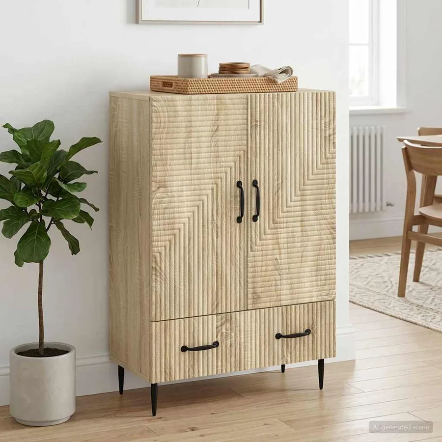 Buffet Chêne Sonoma 66 x 34,5 x 95 cm Bois d'ingénierie - 3