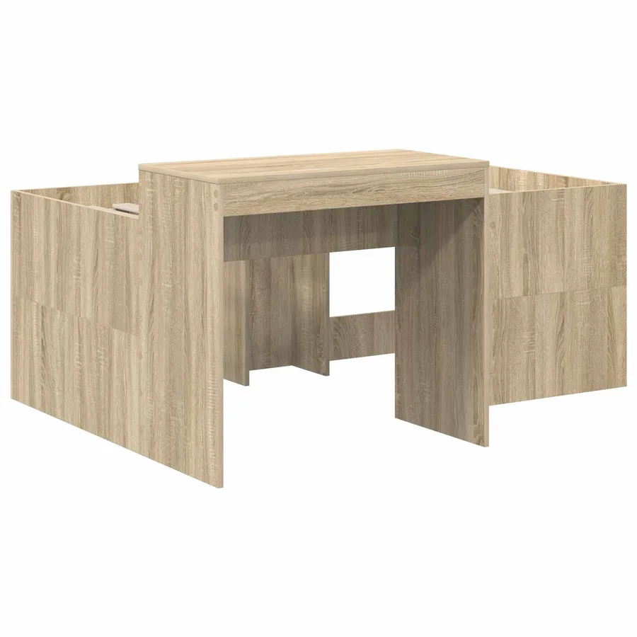 Lit avec Tunnel 3 pc Chêne Artisanal et Bleu Clair - 4