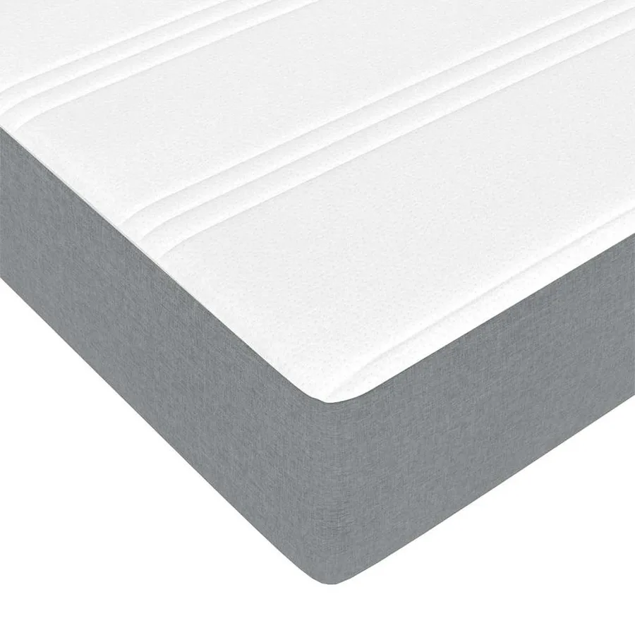Lit avec rangement et matelas Gris clair 100 x 200 cm Polyester - 13