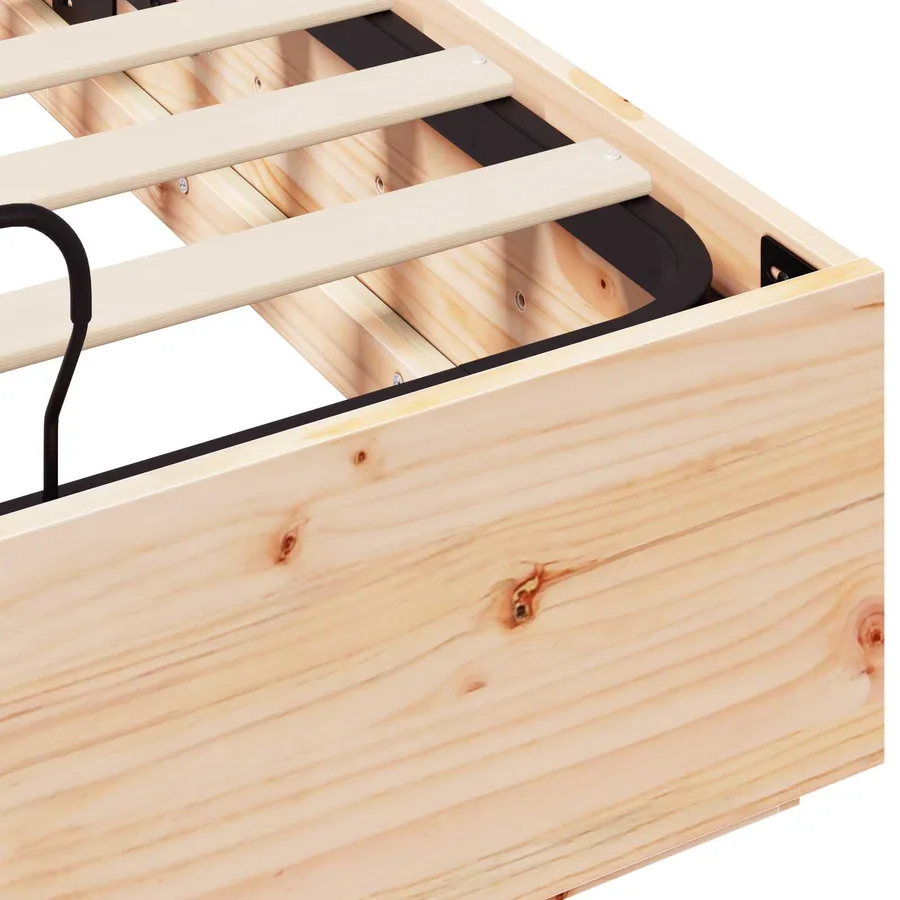 Cadre de lit ottoman avec rangement Naturel 150 x 200 cm - 10