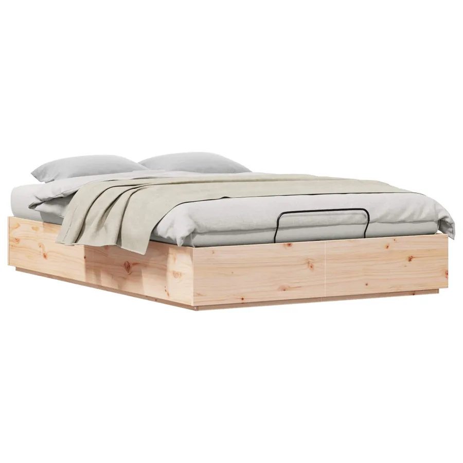 Cadre de lit ottoman avec rangement Naturel 150 x 200 cm - 3