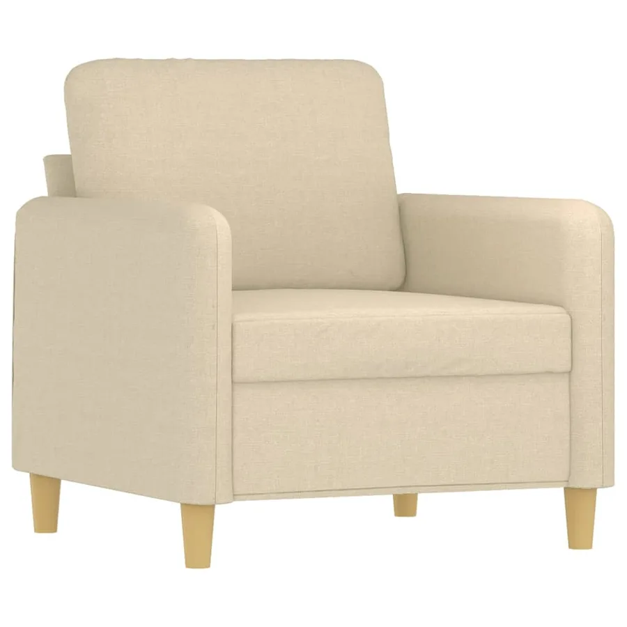 Fauteuil Crème 60 cm Tissu - 2
