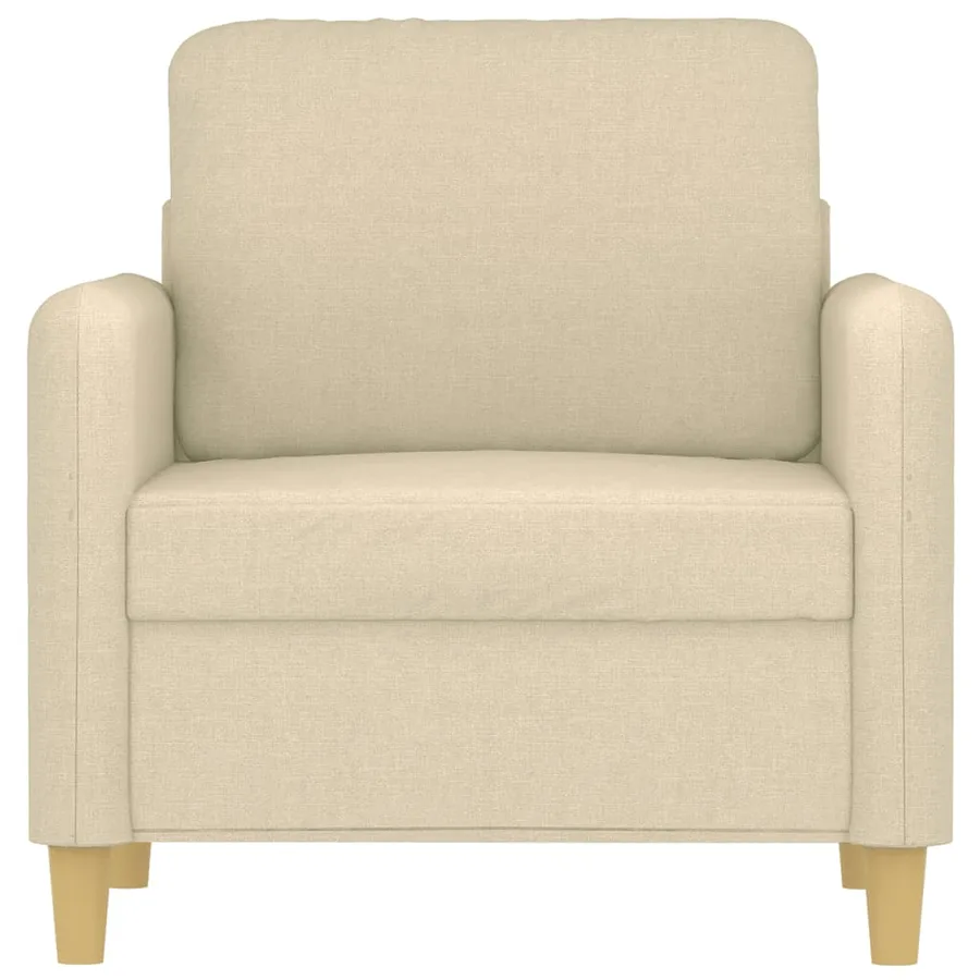 Fauteuil Crème 60 cm Tissu - 3