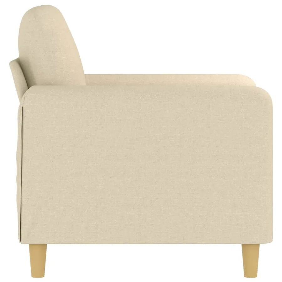 Fauteuil Crème 60 cm Tissu - 4