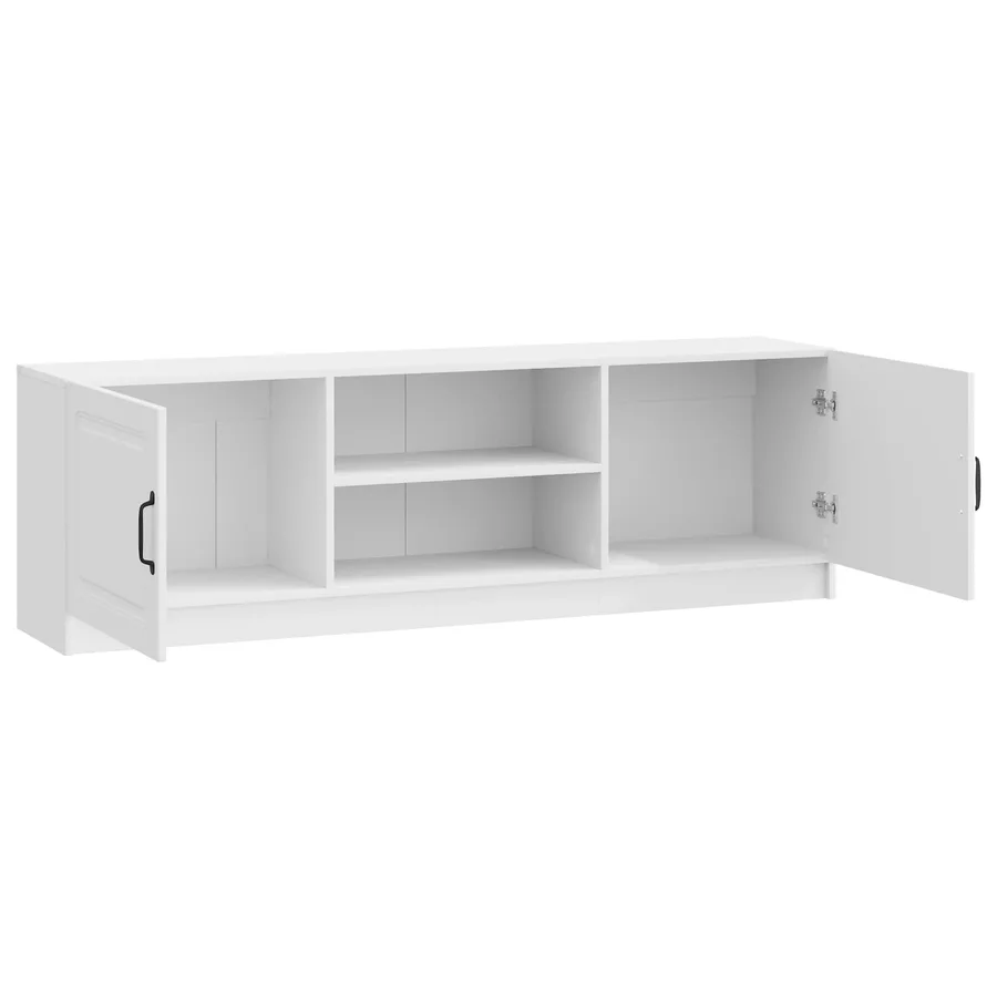 Meuble TV Blanc brillant 150 x 31 x 47 cm Bois d'ingénierie - 5