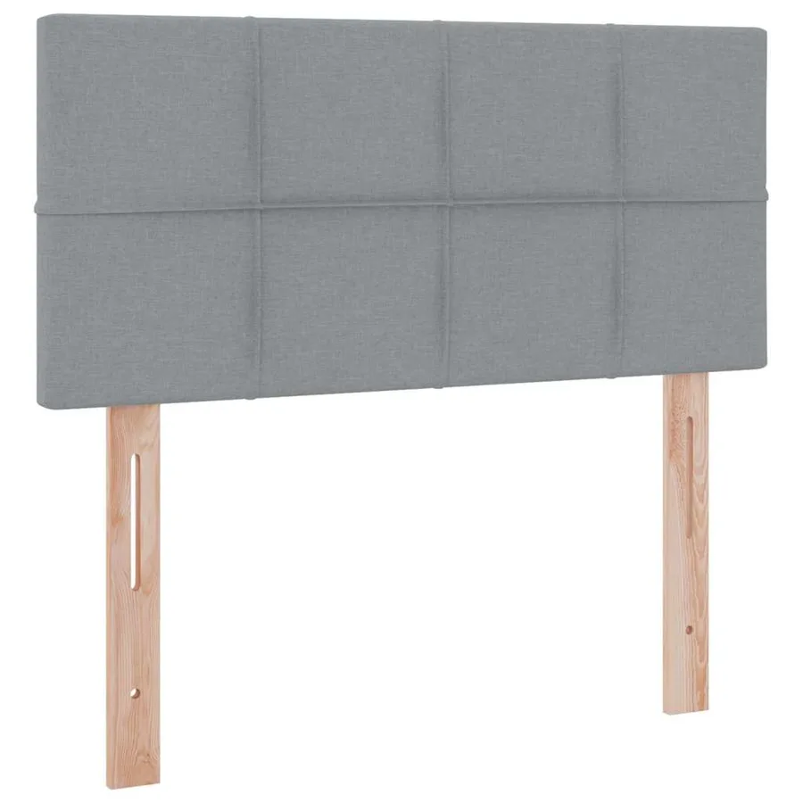 Lit de rangement LED avec matelas Gris clair 100 x 200 cm Tissu - 8