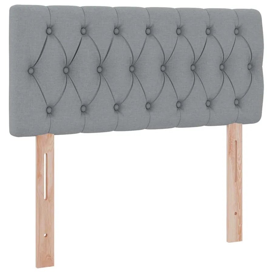 Lit de rangement LED avec matelas Gris clair 100 x 200 cm Tissu - 10