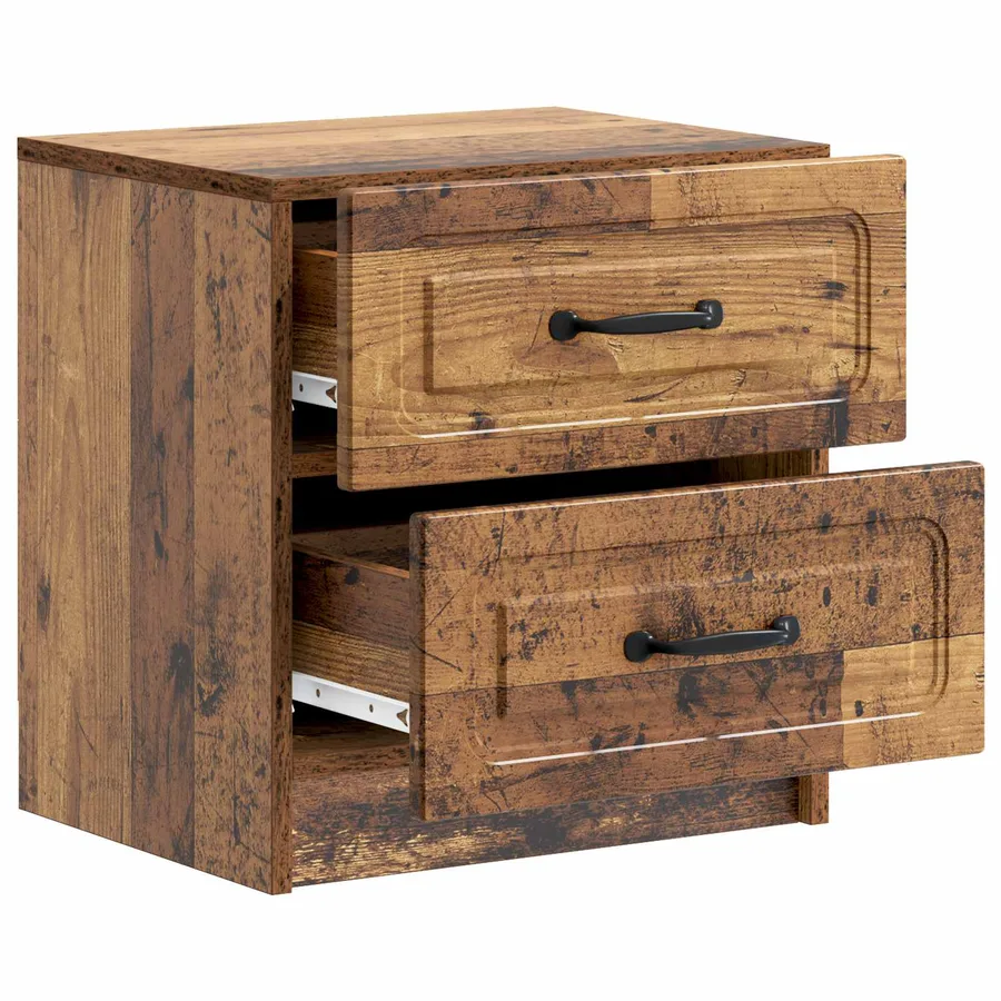 Cabinet de chevet 2 pcs Bois ancien 43 x 34,5 x 44,5 cm - 6
