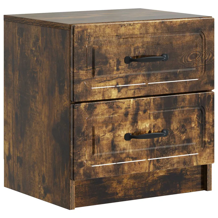 Cabinet de chevet 2 pcs Chêne fumé 43 x 34,5 x 44,5 cm - 5