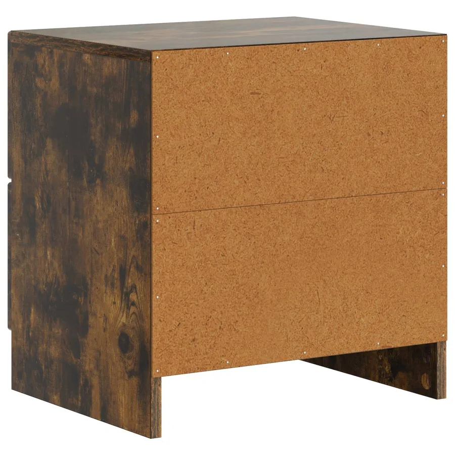 Cabinet de chevet 2 pcs Chêne fumé 43 x 34,5 x 44,5 cm - 9