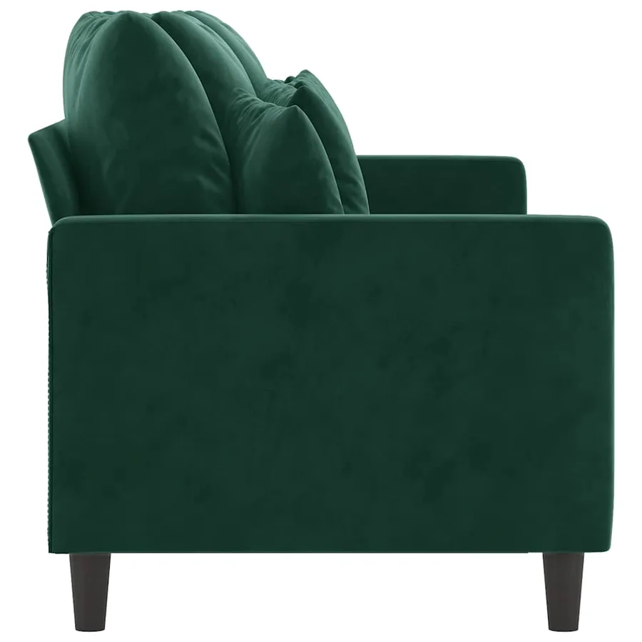 Canapé à 3 places Vert foncé 180 cm Velours - 4