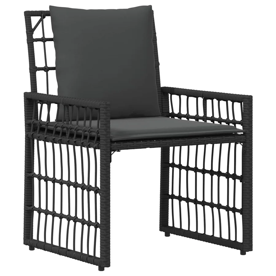 Ensemble de meubles d'extérieur 5 pcs Noir et Gris foncé - 5