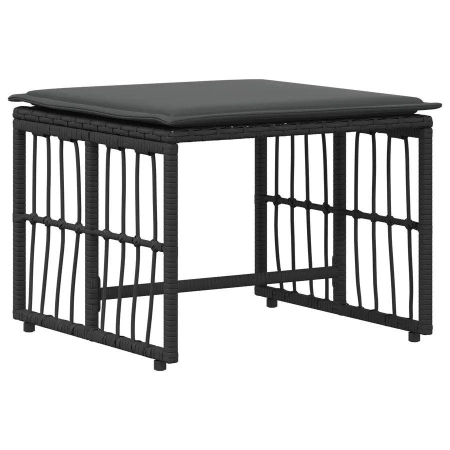 Ensemble de meubles d'extérieur 5 pcs Noir et Gris foncé - 6