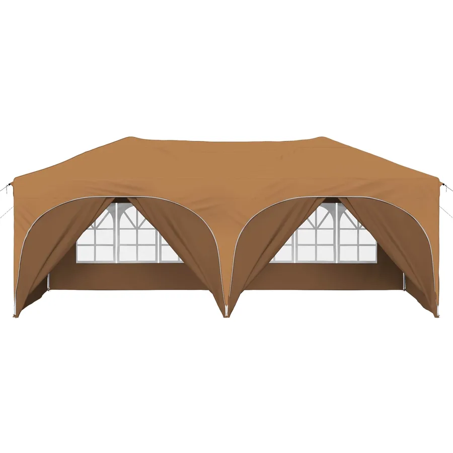Tente de fête pop-up 575 x 288 x 245 cm Beige Tissu Oxford - 6