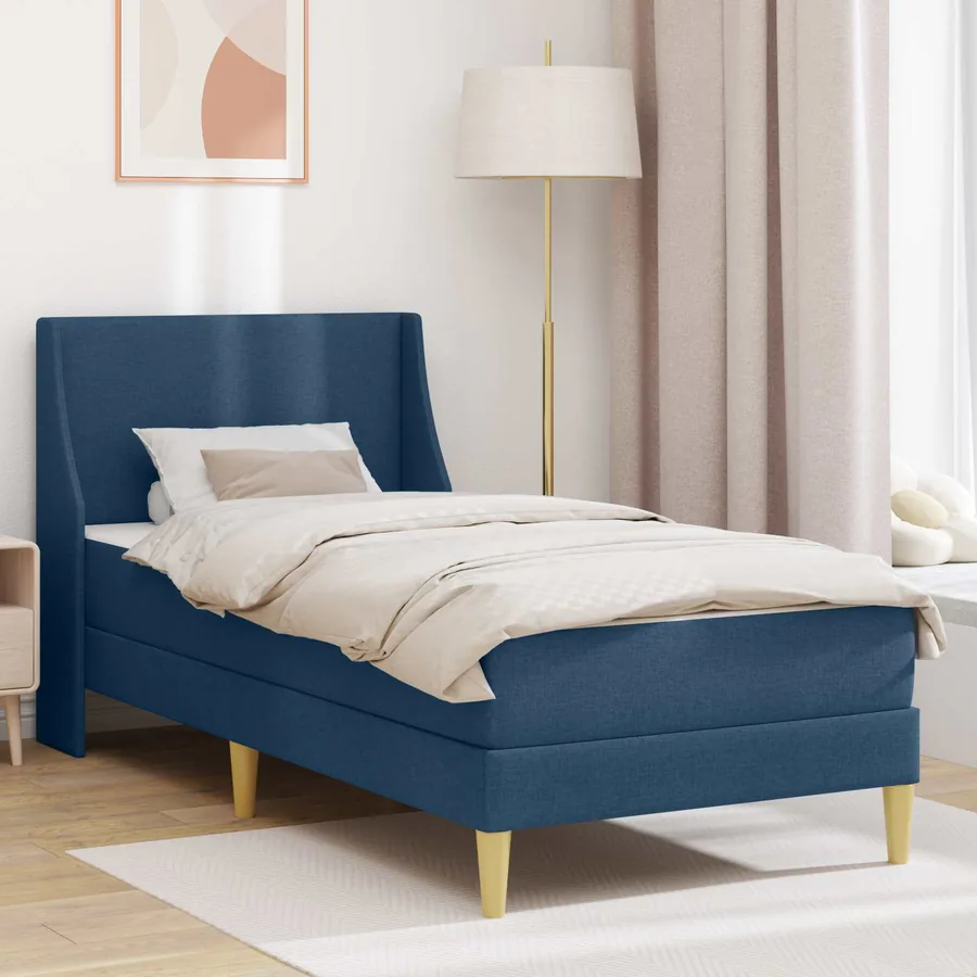 Cadre de lit avec matelas avec tête de lit Polyester