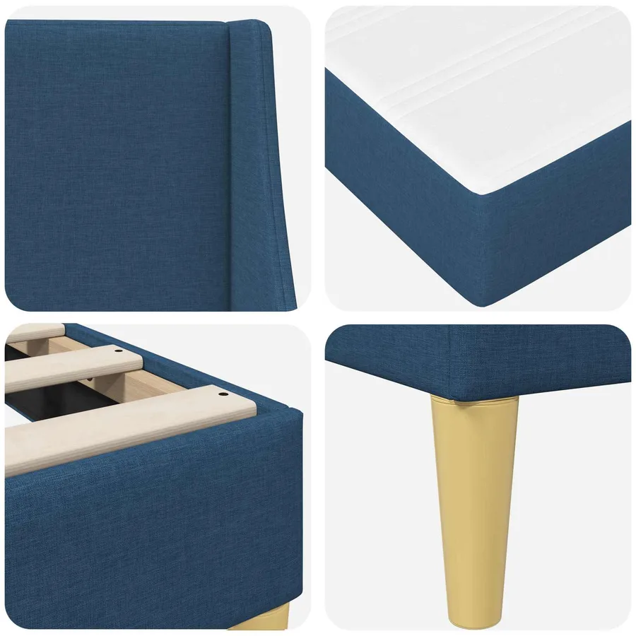 Cadre de lit avec matelas avec tête de lit Polyester - 9