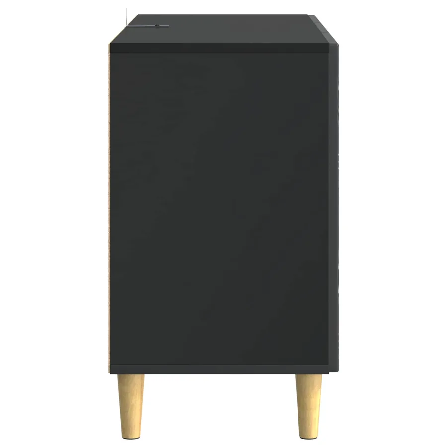 Buffet Noir 89 x 34,5 x 60 cm Bois d'ingénierie - 6