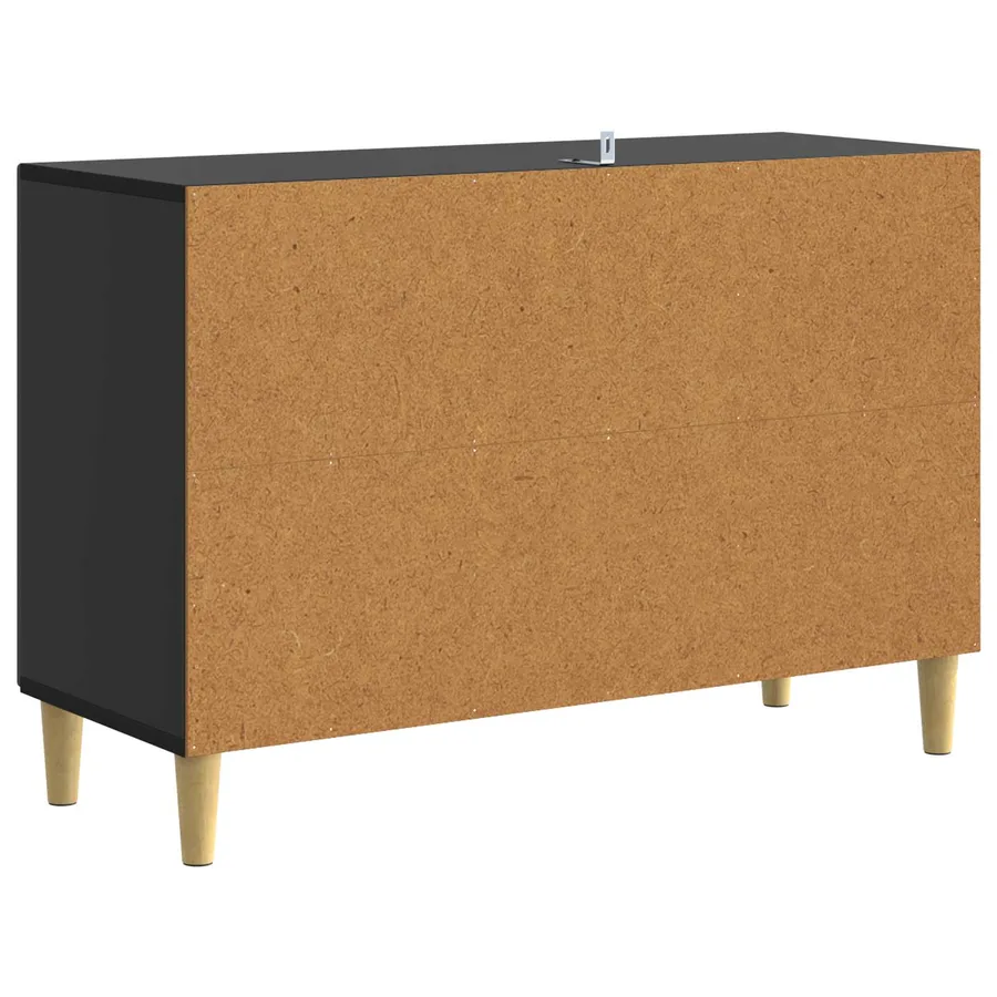Buffet Noir 89 x 34,5 x 60 cm Bois d'ingénierie - 7