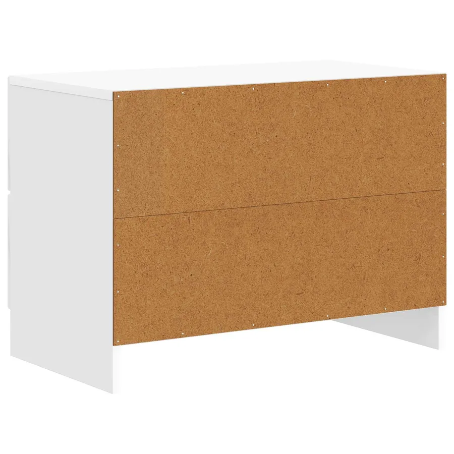 Cabinet de chevet Blanc brillant 62 x 34,5 x 44,5 cm - 7