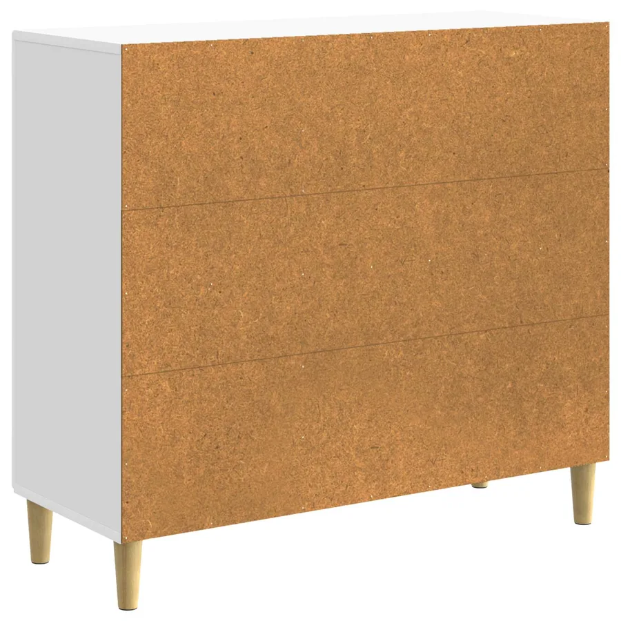 Buffet Blanc brillant 89 x 34,5 x 80 cm Bois d'ingénierie - 7