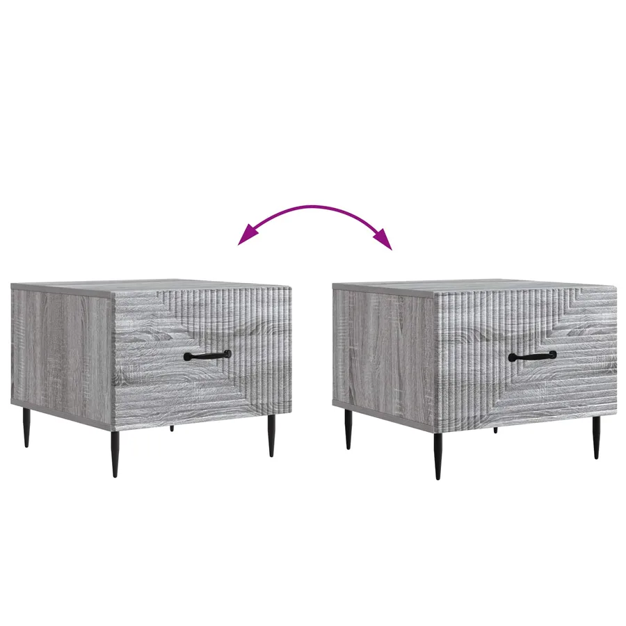 Table basse Sonoma gris 49 x 50 x 40 cm Bois d'ingénierie - 10