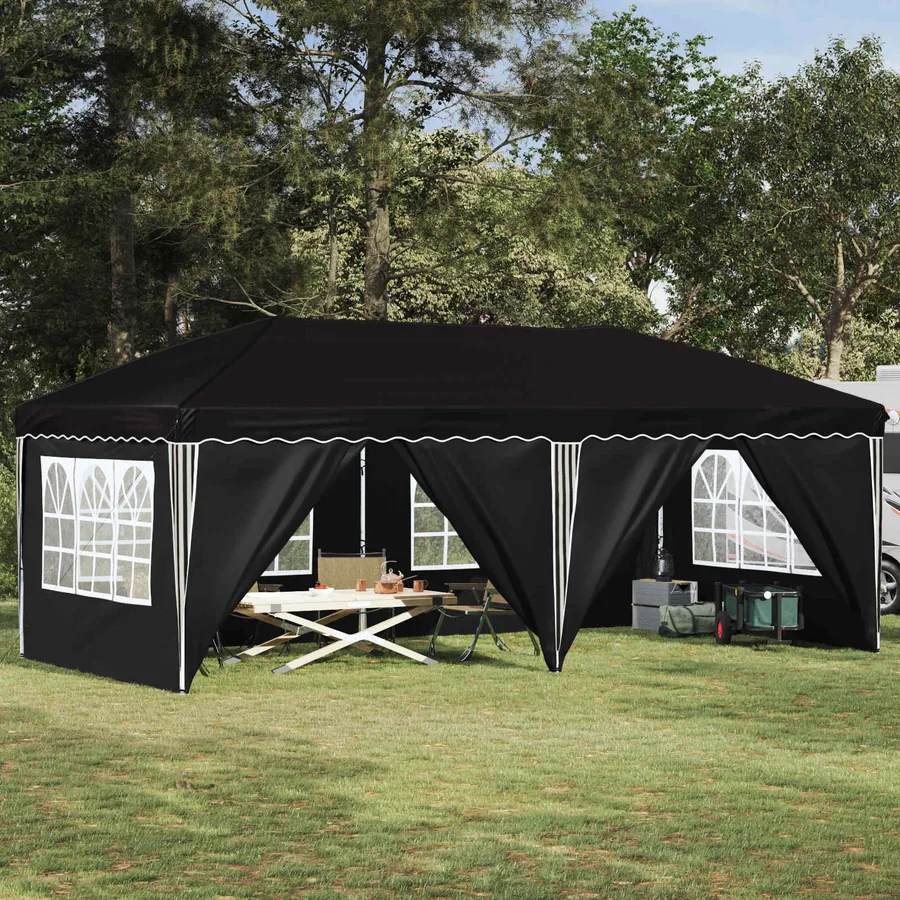 Tente de fête pop-up 575 x 288 x 245 cm Noir