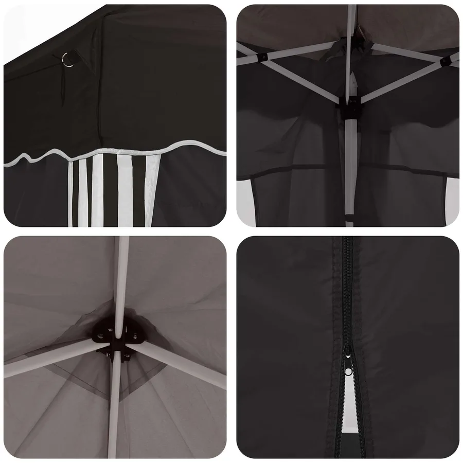 Tente de fête pop-up 575 x 288 x 245 cm Noir - 11