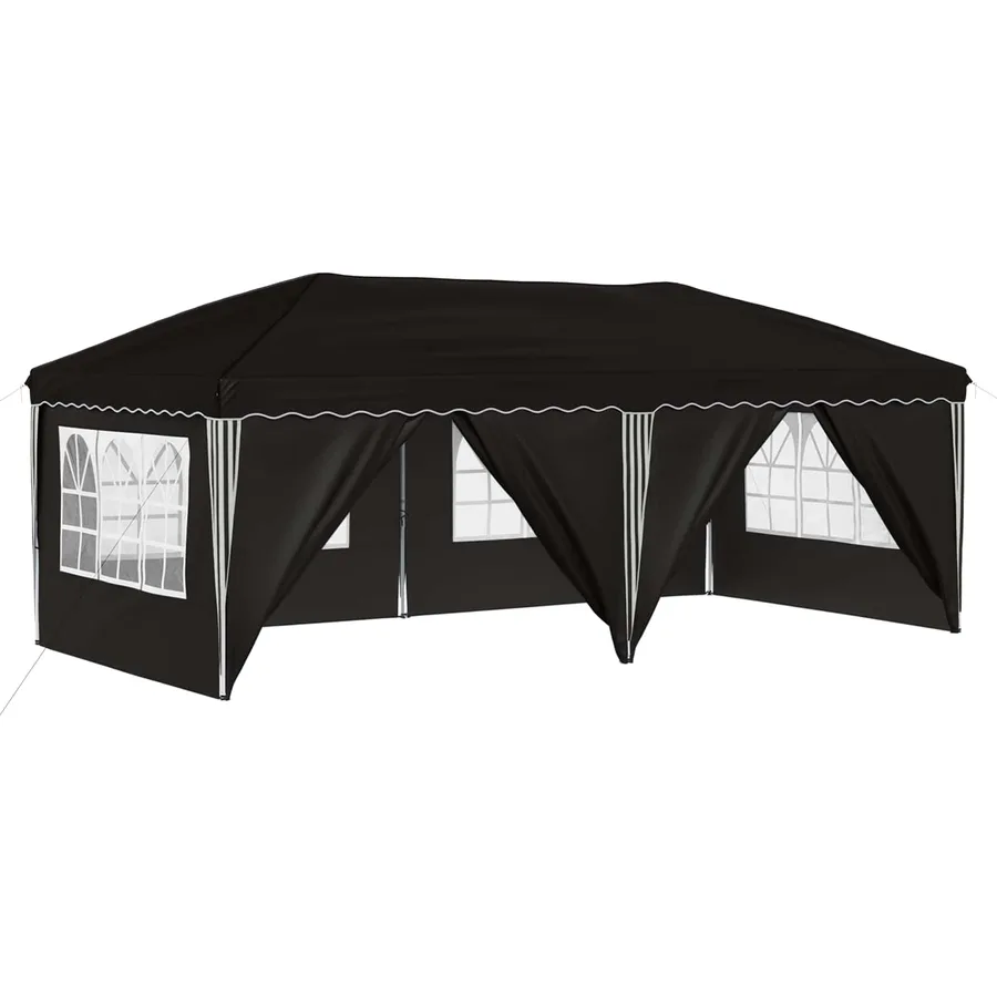 Tente de fête pop-up 575 x 288 x 245 cm Noir - 2