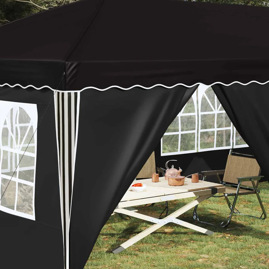 Tente de fête pop-up 575 x 288 x 245 cm Noir - 3