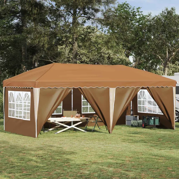 Tente de fête pop-up 575 x 288 x 245 cm Beige