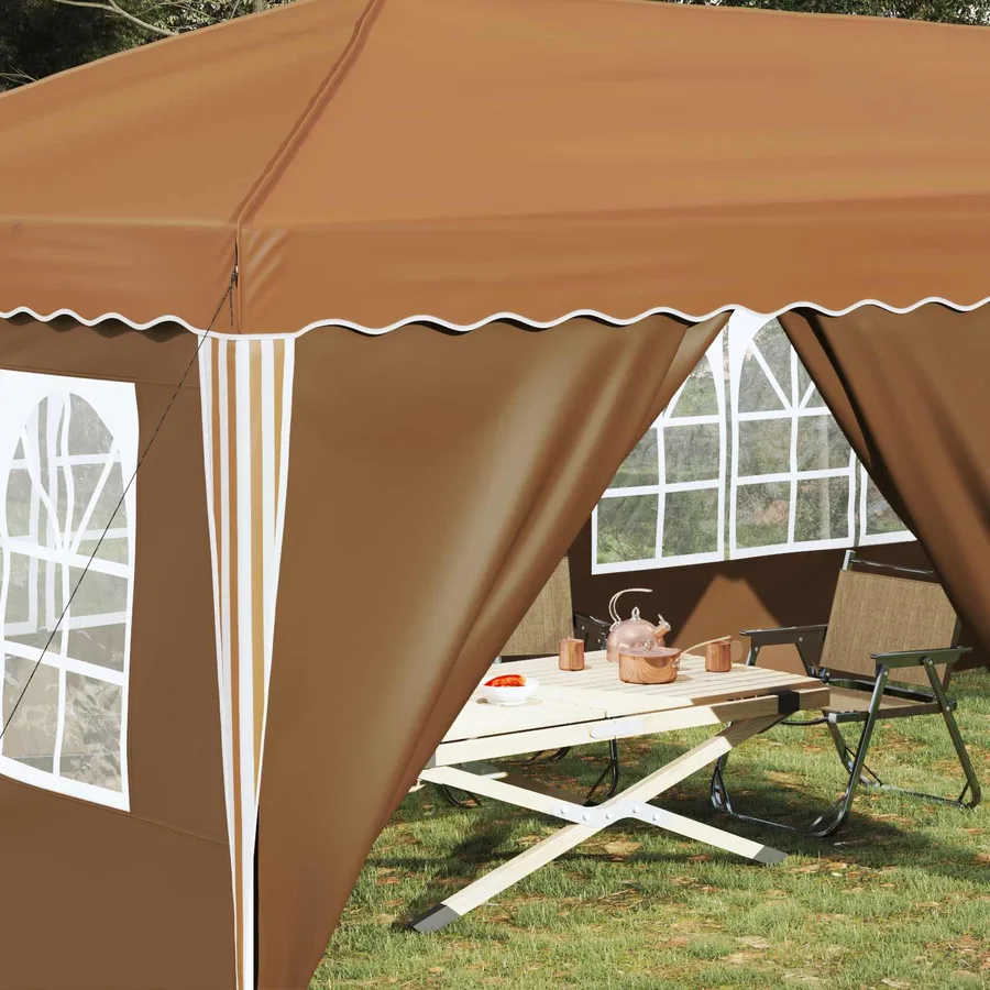 Tente de fête pop-up 575 x 288 x 245 cm Beige - 3