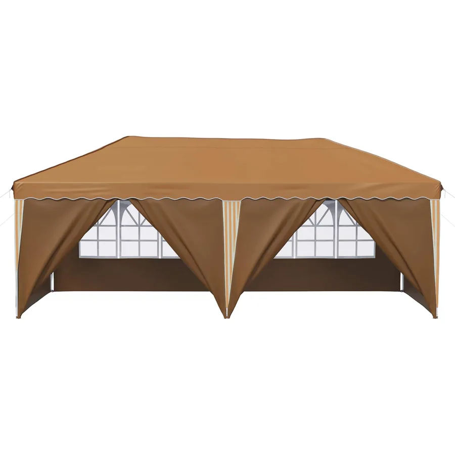 Tente de fête pop-up 575 x 288 x 245 cm Beige - 6